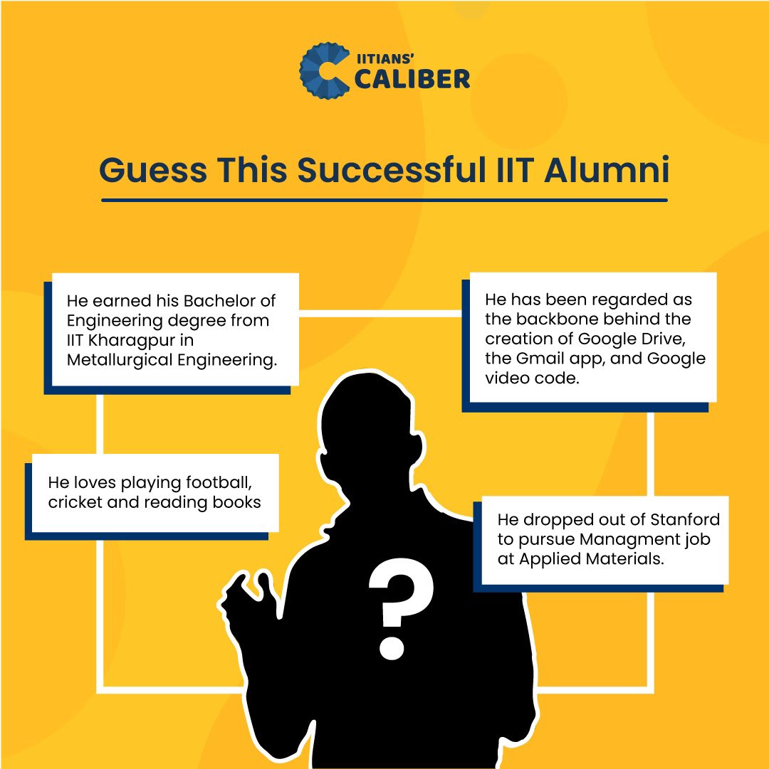 Crypto_Dragon67's tweet photo. Can you guess this person? ๐๐โจ
#iitianscaliber #engineering #studylife #studyfun #cricket #studytime #gmail #studyhard #elearning #football #startup #facts #goggle #studyonline #metallurgical #reading #iitkharagpur #iitalumni #canyouguess #siliconvalley #stanford #trivia https://t.co/Rl0jpD7iSm