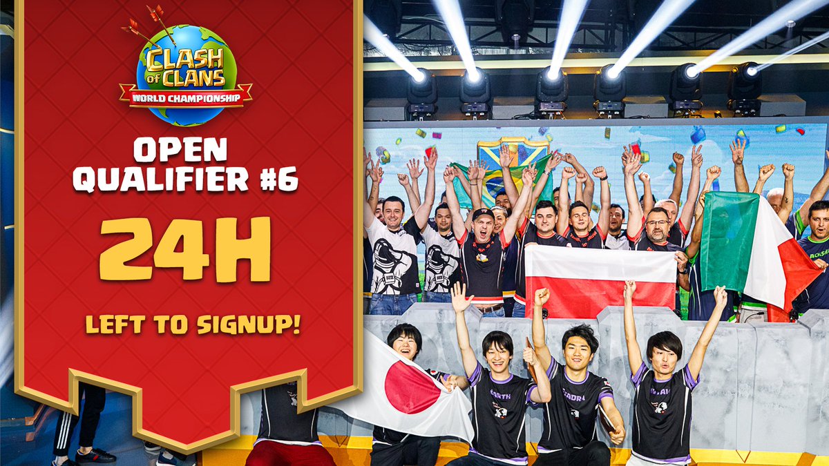 CoCEsports's tweet photo. LAST CHANCE to sign up for the last Open Qualifier of the #ClashWorlds 2020! 💪

Assemble your team and sign up NOW https://t.co/0gsPdFgEPb

#ClashEsports https://t.co/jKr5eGjAFW