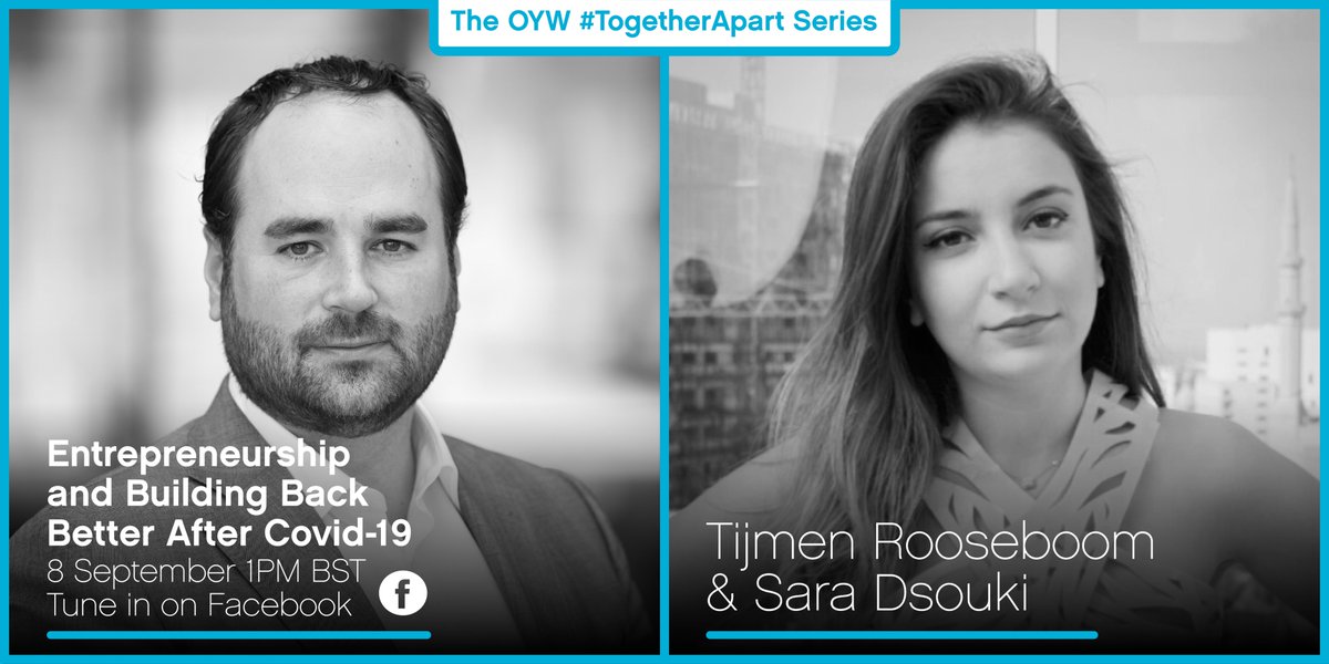 Tune in tomorrow!

How can young entrepreneurs build back better after Covid-19?

Join <a href="/tijmenrooseboom/">Tijmen Rooseboom</a> &amp; <a href="/saradsouki/">Sara Dsouki</a> for the next episode of #TogetherApart. 

Tune in here: bit.ly/3i9Wsbj