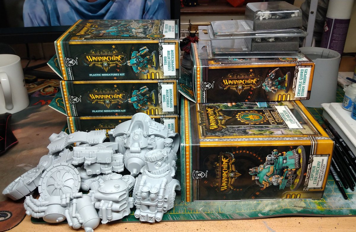 Pictish_Paint's tweet photo. Part 1 of a new commission. Second Warmachine project I have completed, always fun models.
#warmongers #warmachine #crucibleguard #privateerpress #hobby #brushforhire #steampunk #warjacks #warcaster https://t.co/1pUDmBXcl9