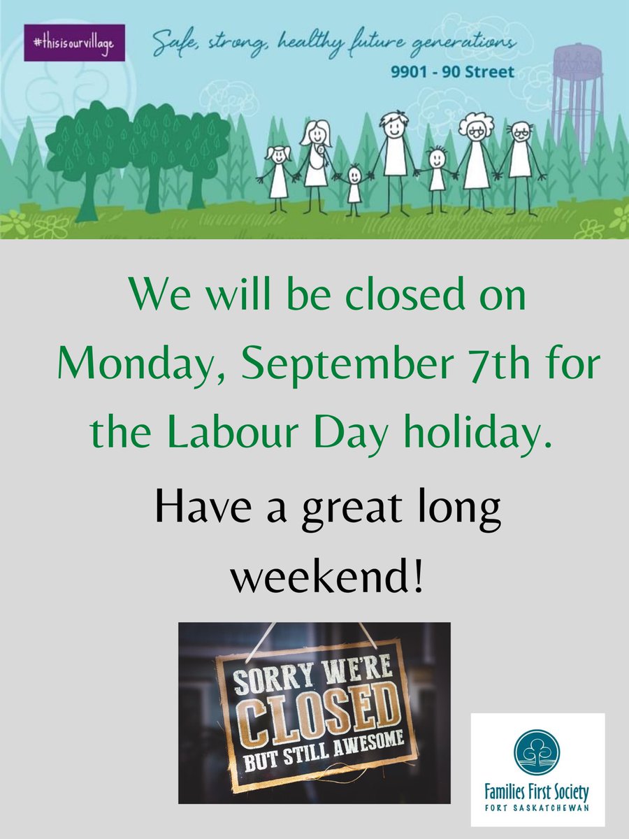 FamiliesFirstFS's tweet photo. See you tomorrow! #thisisourvillage #dayoff #septlong #LabourDay2020 https://t.co/eeq2oVyatF