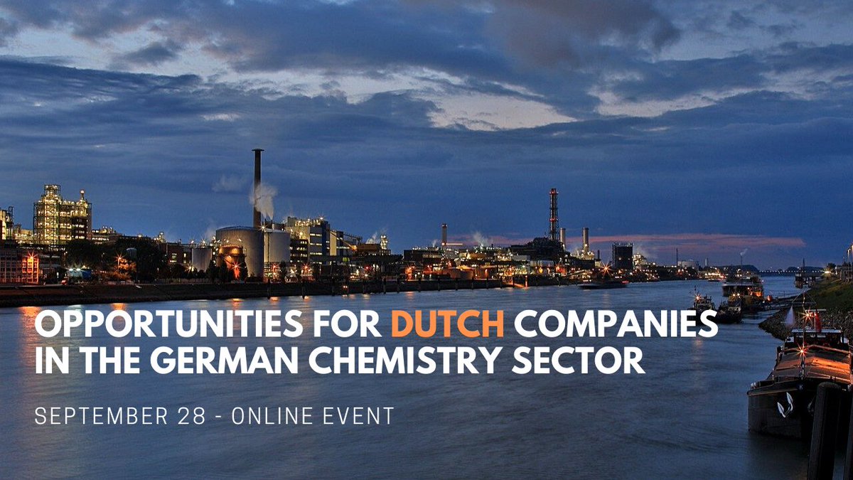 BAC_Connect's tweet photo. Together with our German partners we are hosting 'Opportunities for Dutch companies in the German chemistry sector' - Online. You can now registrate to attend: https://t.co/srHKslBT1z https://t.co/W7iCGMfcKB