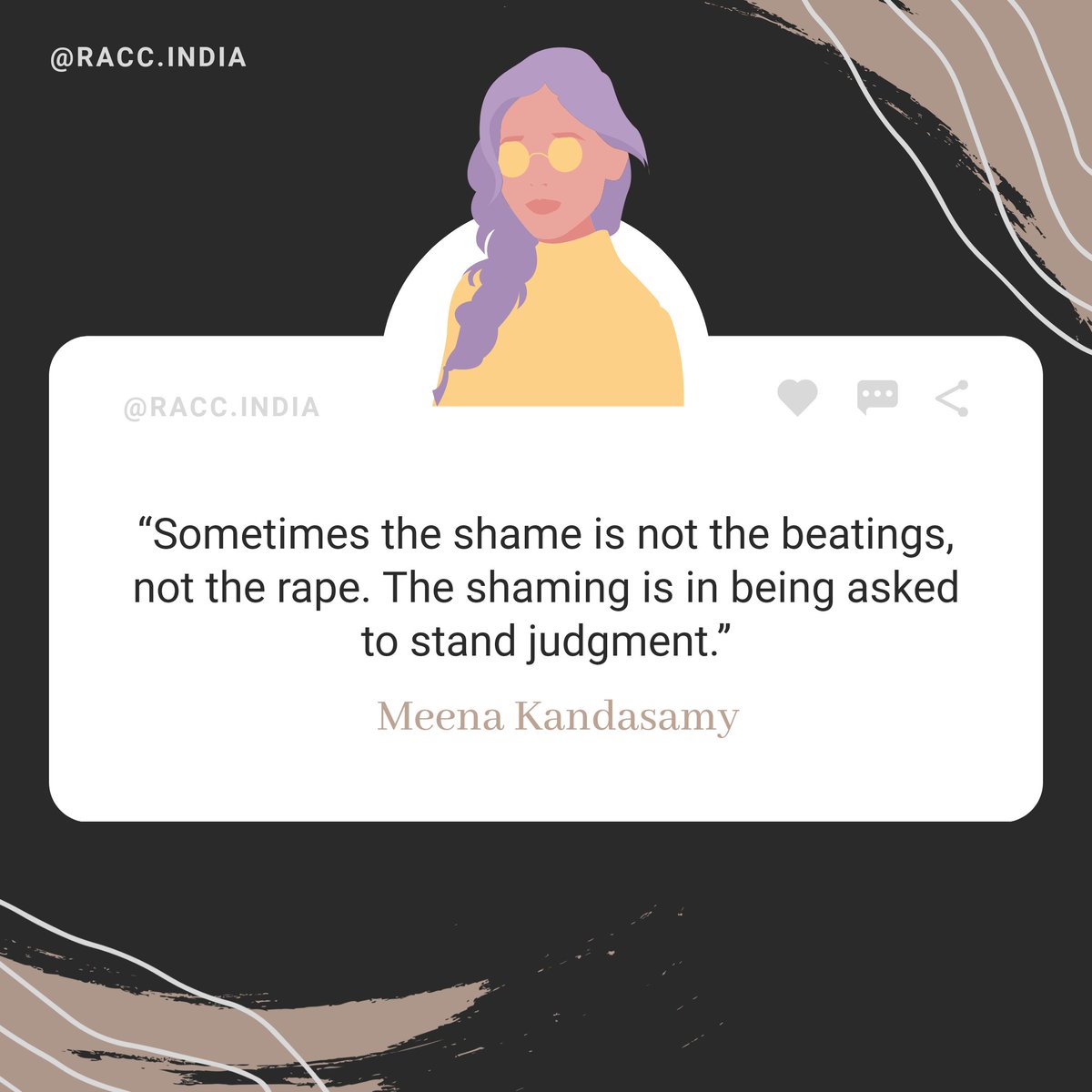 IndiaRacc's tweet photo. w̶o̶m̶a̶n̶ ̶w̶a̶s̶ ̶'̶f̶l̶i̶r̶t̶y̶'̶ ̶a̶n̶d̶ ̶'̶v̶e̶r̶y̶ ̶f̶r̶i̶e̶n̶d̶l̶y̶'̶ ̶i̶n̶ ̶t̶h̶e̶ ̶h̶o̶u̶r̶s̶ ̶b̶e̶f̶o̶r̶e̶ ̶s̶h̶e̶ ̶w̶a̶s̶ ̶m̶o̶l̶e̶s̶t̶e̶d̶.

#nomeansno #abusiverelationship #abuseawareness #racc #rapeandabusecrisiscenter #supportvictims #speakup #speakout #abuse https://t.co/LHbLDFGp1q