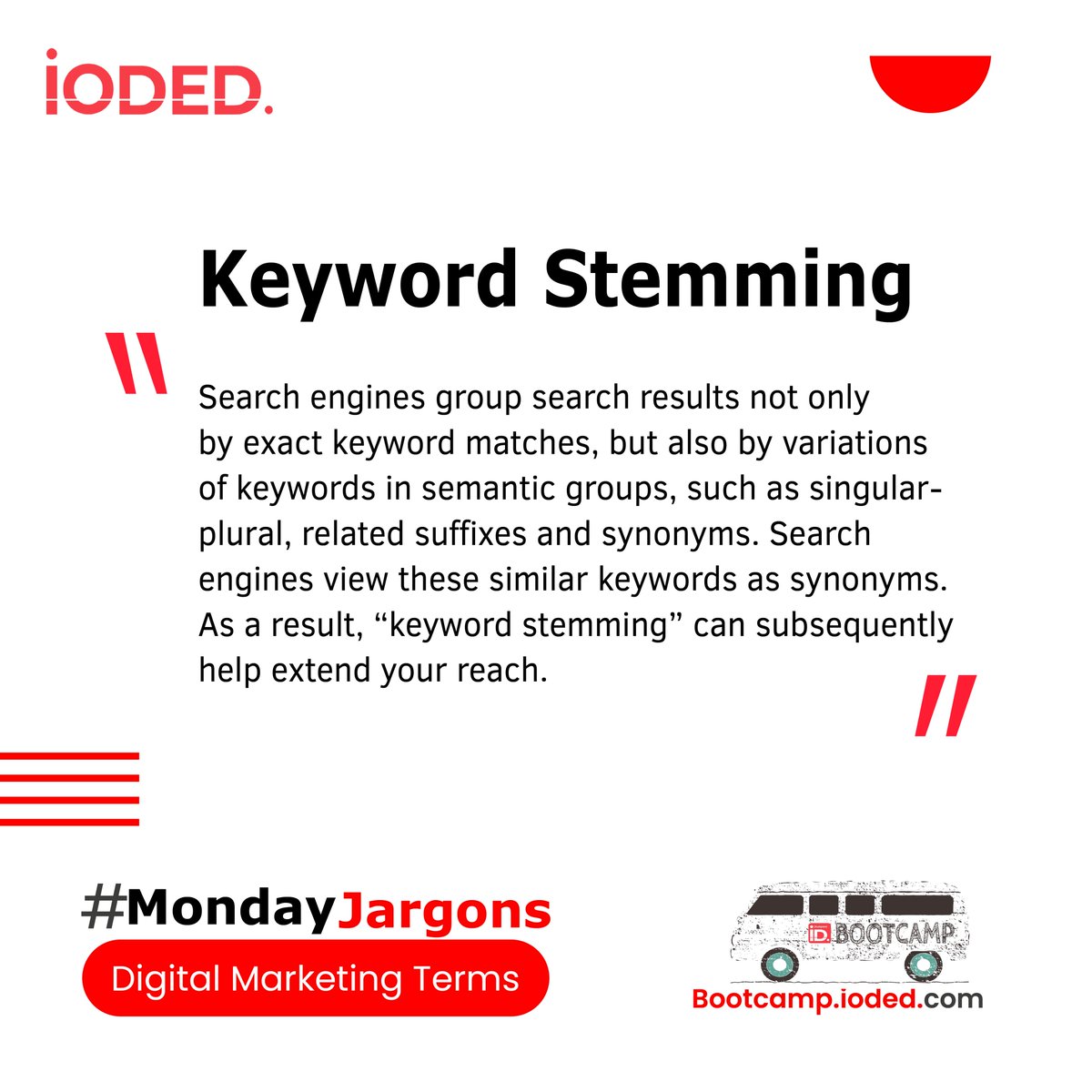 iodedindia's tweet photo. Some #DigitalMarketing Terms you will be coming across in your #digitalMarketingCareer.
#DigitalMarketingJargons #DigitalMarketingCourse #keywords #keywordresearch #keywordstrategy #keywordstemming #keywordanalysis #searchengines https://t.co/VuQI7PQBtt