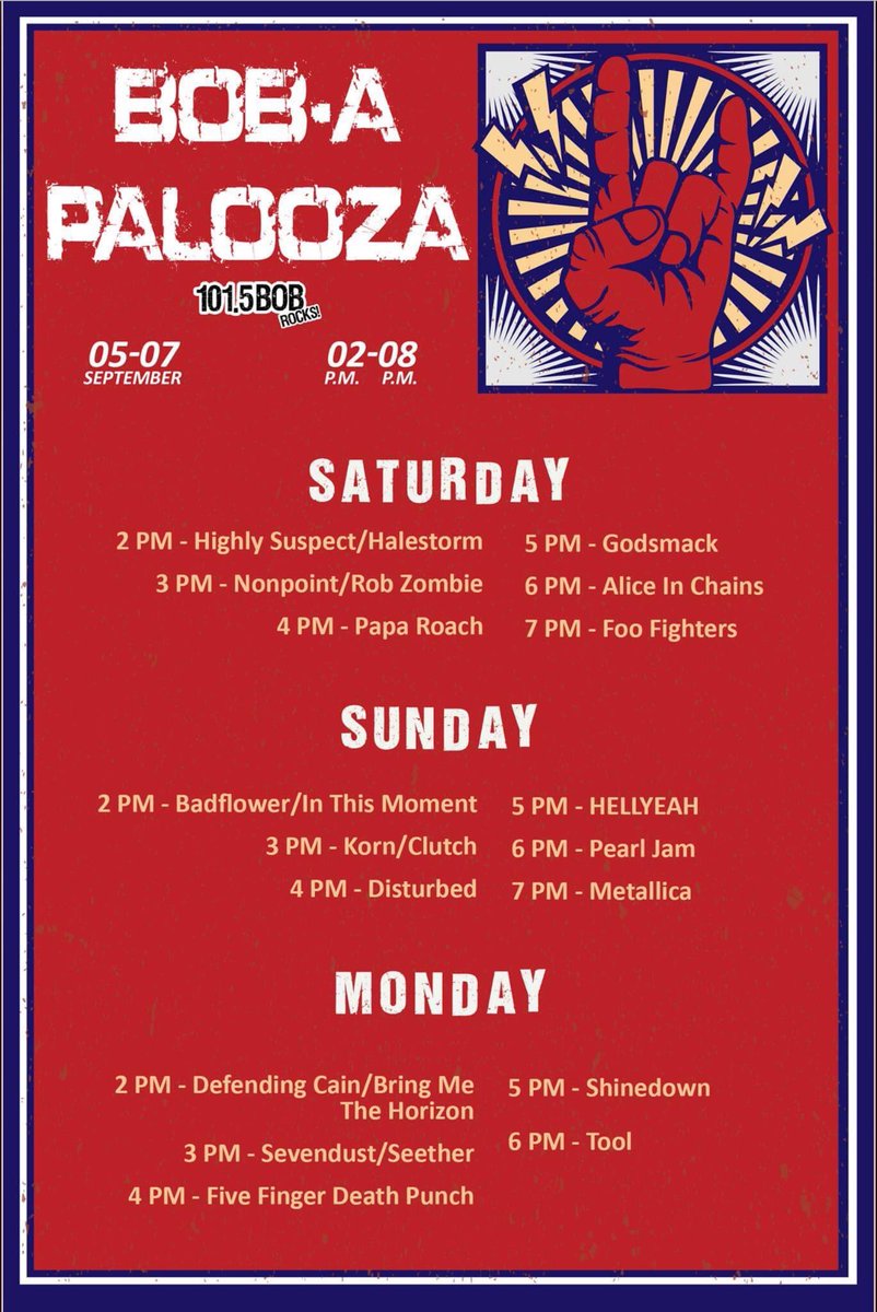 Don’t forget we are part of <a href="/1015BobRocks/">Bob Rocks</a> Bob-A-Palooza today at 2pm!