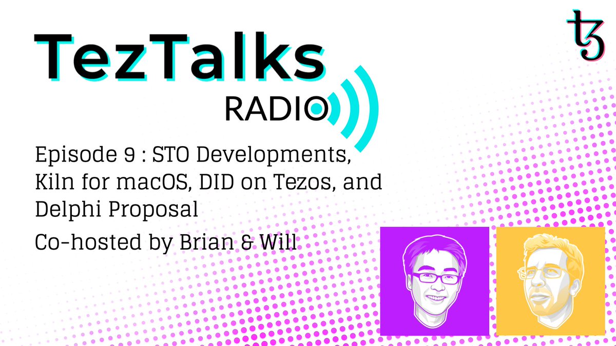 Check out our latest episode of TezTalks Radio: a conversation on STO developments, Kiln for macOS, the Delphi proposal, and more.

Watch/Listen on your favorite platform:

YouTube: youtu.be/0lWe7K64o8Y
Spotify: spoti.fi/2FhZM5u
Google Podcast: cutt.ly/7fQmUYJ