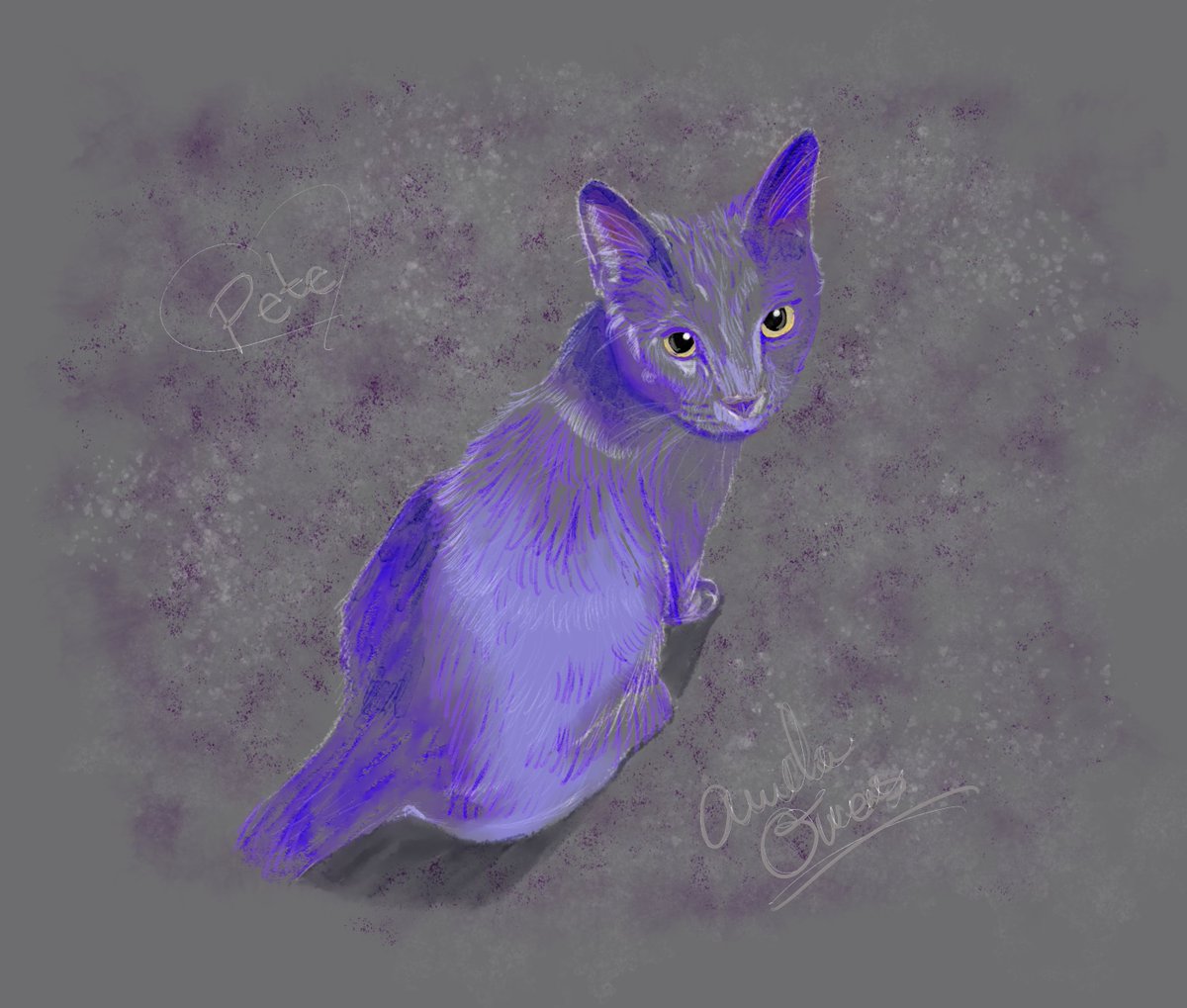 #Catember #Catember20 #CatsOfTwitter A Tweet of my sweet Pete #watercolorart