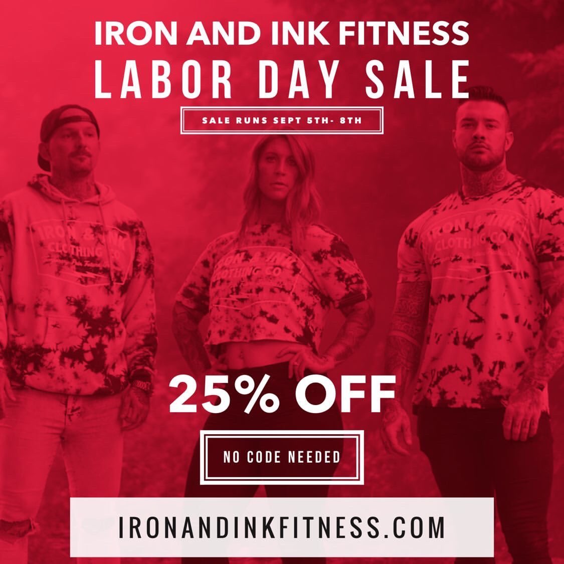 Final day for our 25% OFF SALE‼️Make sure to grab some items before your size sells out (NO CODE NEEDED) #ironandinkfitness 
Happy shopping:
Ironandinkfitness.com