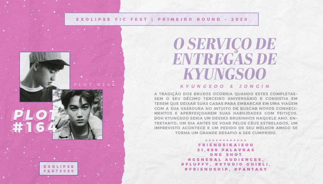 exolipseficfest's tweet photo. → O serviço de entregas de Kyungsoo
⋇ Kyungsoo & Jongin
⋇ #Plot164 | General Audiences | 21,656 palavras
‣ https://t.co/3H8YgW4PDt https://t.co/Y5vsGYMf6O
