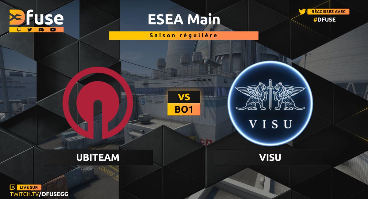 DfuseGG's tweet image. Retour du circuit ESEA ce soir et on continue de suivre les équipes francophones ! 🇫🇷
3/3 victoires ce soir ? 🤔

ESEA Main
19h🇫🇷 @UBITEAM vs @visugaming1  🇫🇮

ESEA Intermediate
20h🇫🇷 @ADEPTS_TEAM vs @SociallyEsports  🇬🇧
21h🇫🇷 @teamMYD vs #Missingtag 🇬🇷

🎥twitch.tv/dfusegg