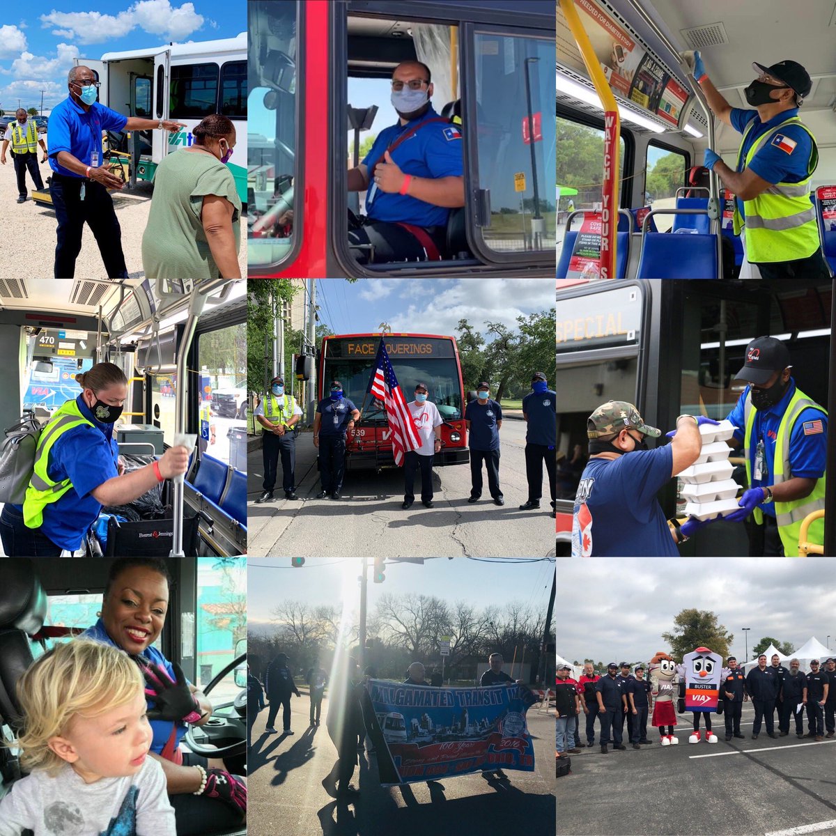 VIA_Transit's tweet photo. This Labor Day, and every day, we honor the men and women at VIA whose skills, dedication, and hard work help #keepSAmoving. Help us say THANK YOU for all they do. 💪❤️ #VIAstrong #VIAproud https://t.co/UevlrMhInE