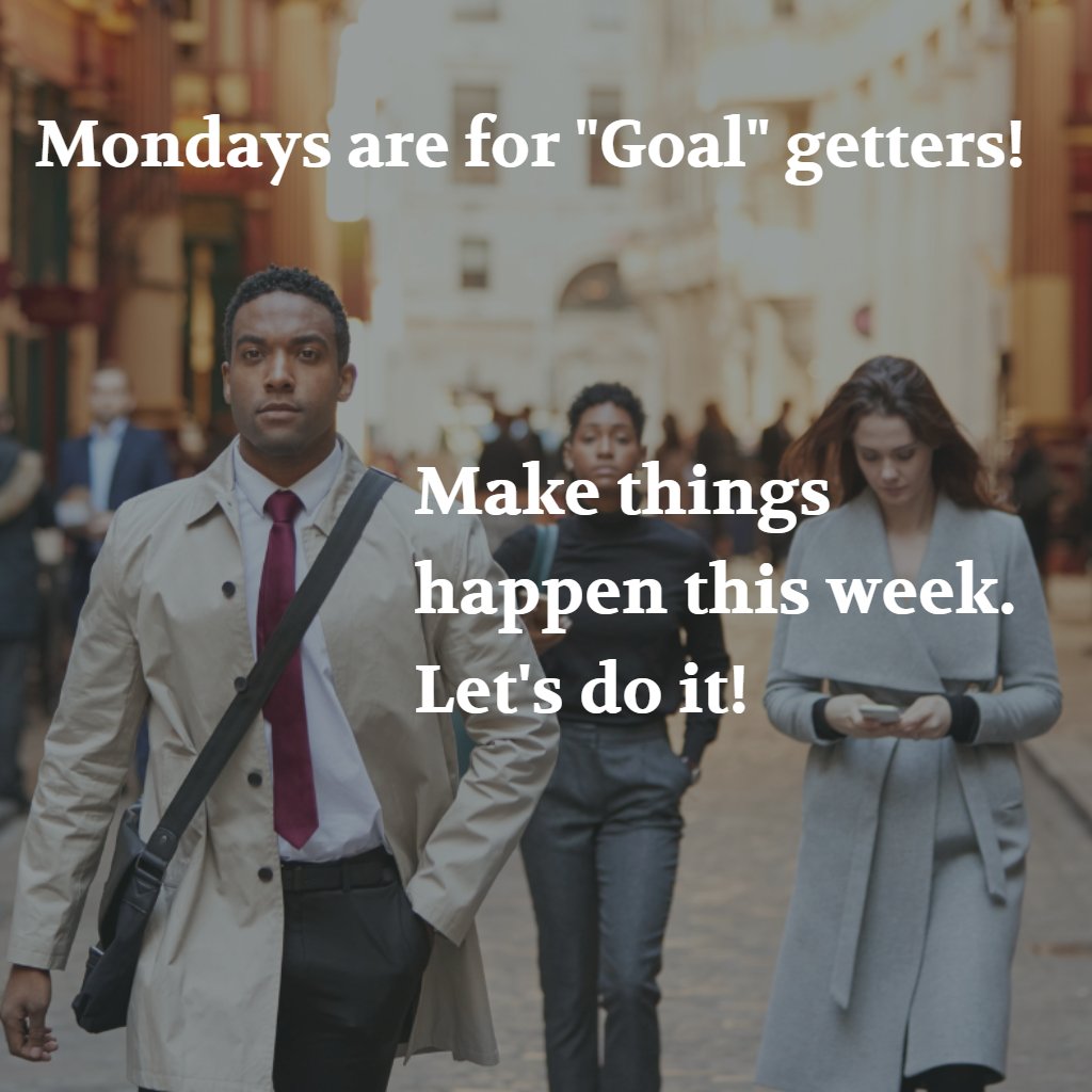 Lostify6's tweet photo. Mondays are for "Goal" getters!
Make things happen this week! 
Let's do it!

#businessowner #motivation #monday #inspiration #goals #ceo #successquotes #thisweek #entrepreneur #business #positive #successquotes https://t.co/z4Qi7oMsnq
