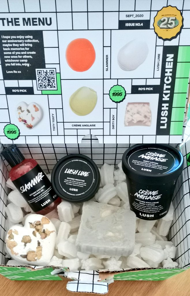 Nico130921's tweet photo. @LushFr Box spéciale 25 ans 🥂 Sympa l'idée des stickers 😉
Oh un savon Dirty Boy 🙃
Bon alors happy anniversary Lush :)
#LushKitchen #LushCommunity #LushTime https://t.co/NBj4fLYfCo
