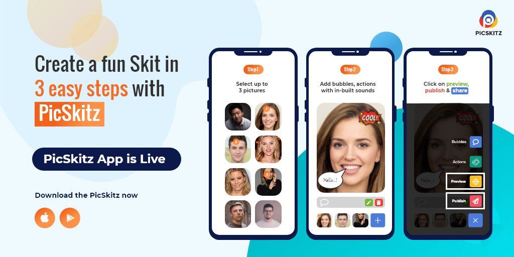 picskitz's tweet photo. Wait is over!!
PicSkitz App is Live! Create a fun skit in 3 easy steps with PicSkitz! Download App Now!!
Google- https://t.co/fChnk8kcqg
iOS- https://t.co/H5Bdvx8mla
#picskitz #skitzapp #funnyskitz #funnymemes https://t.co/bJiKoFeEqn
