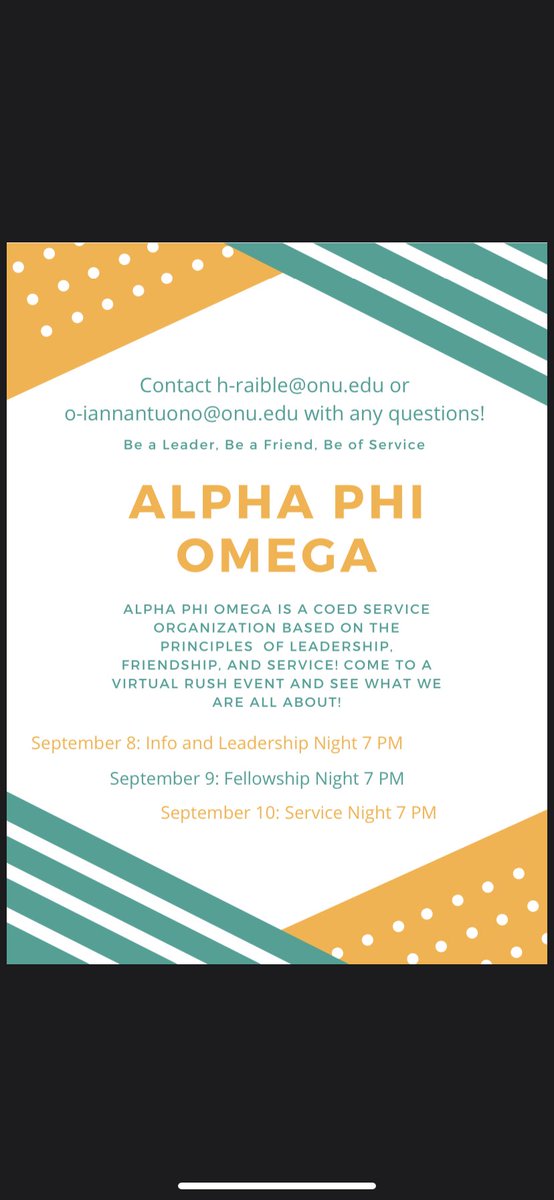 THIS WEEK IS RUSH WEEK FOR APO!! WE HOPE TO SEE YOU THERE!!