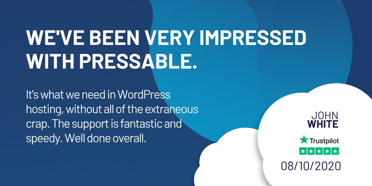 Pressable's tweet image. Thanks for telling it like it is John! #thankyou #greatreview #tellitlikeitis #wordpresshosting #pressable