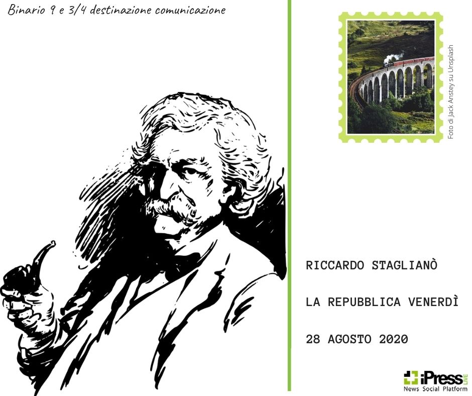"Nel tempo in cui una bugia fa il giro del mondo, la verità non si è ancora allacciata le scarpe". Comincia citando #MarkTwain l'articolo di <a href="/rsta/">Riccardo Staglianò</a> su <a href="/ilvenerdi/">Il Venerdì di Repubblica</a> a cui dedichiamo una cartolina.
Un'intervista a Mark Thompson, AD del <a href="/nytimes/">The New York Times</a>, su fake news e censura.