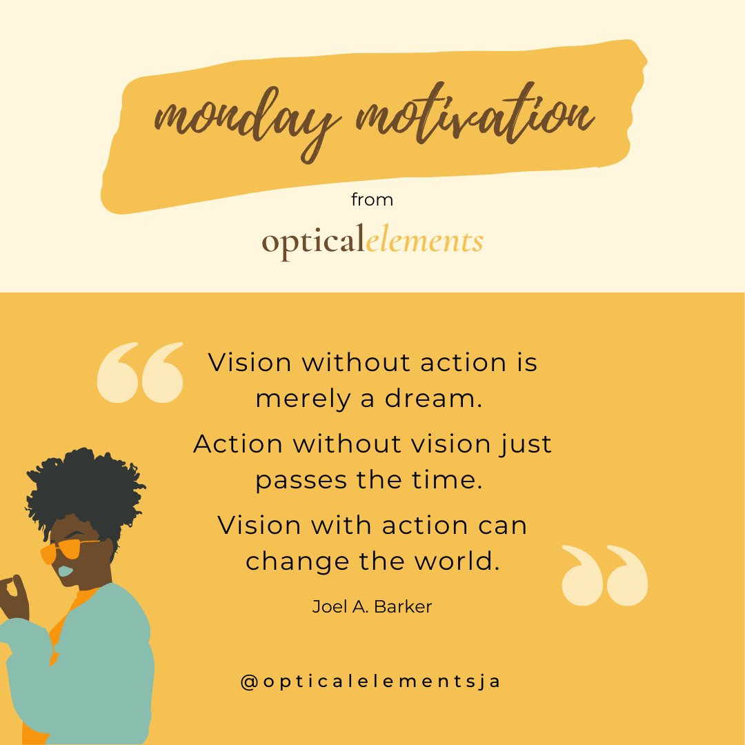 OpticalElements's tweet image. Happy Monday, #eyecons.
What are you doing to align your #vision with #action this week? Jump start your week by (1) nominating a deserving #eyecon to win a free pair of 👓 or 🕶 from us and (2) visiting opticalelementsja.com to schedule your annual eye exam.

#jamaica #eyecare