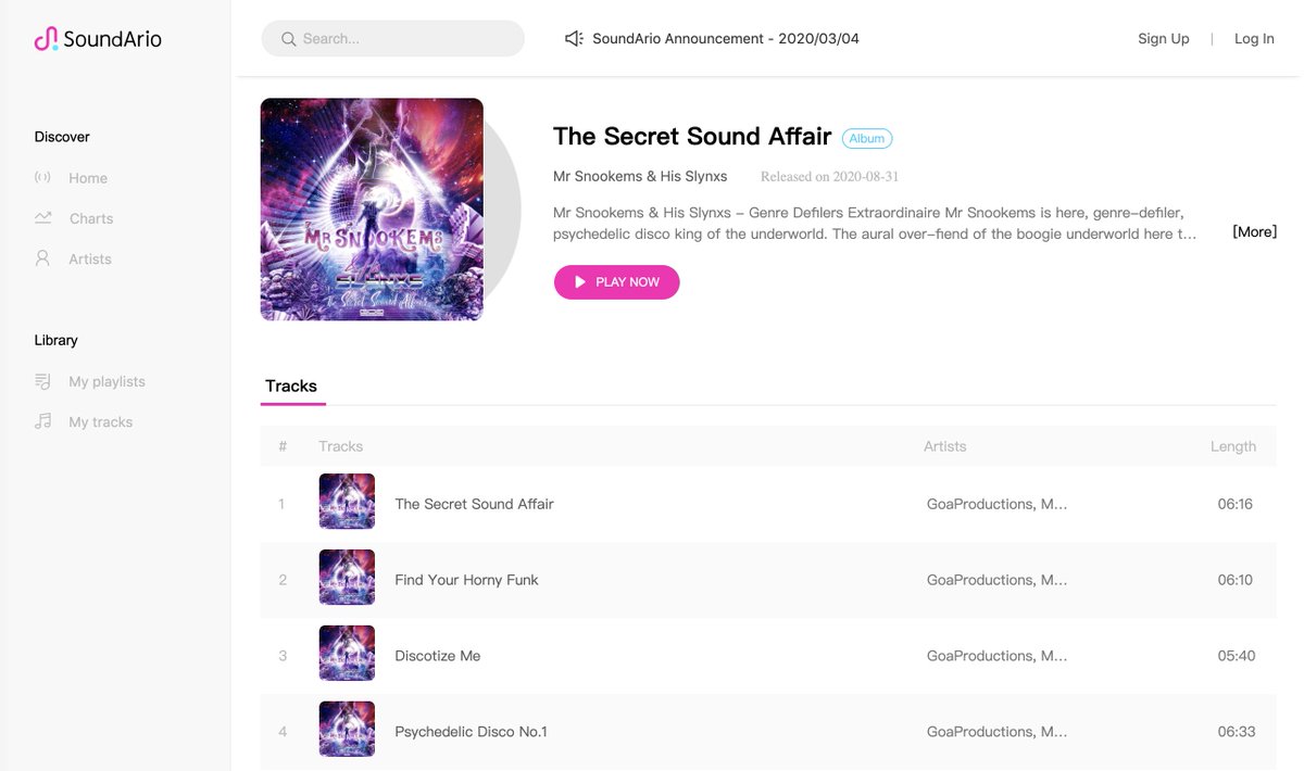 Mr Snookems &amp; His Slynxs' debut album ‘The Secret Sound Affair’ is live on SoundArio. Click here to stream now! 👉👂💃🕺player.soundario.com/album-detail/3…
