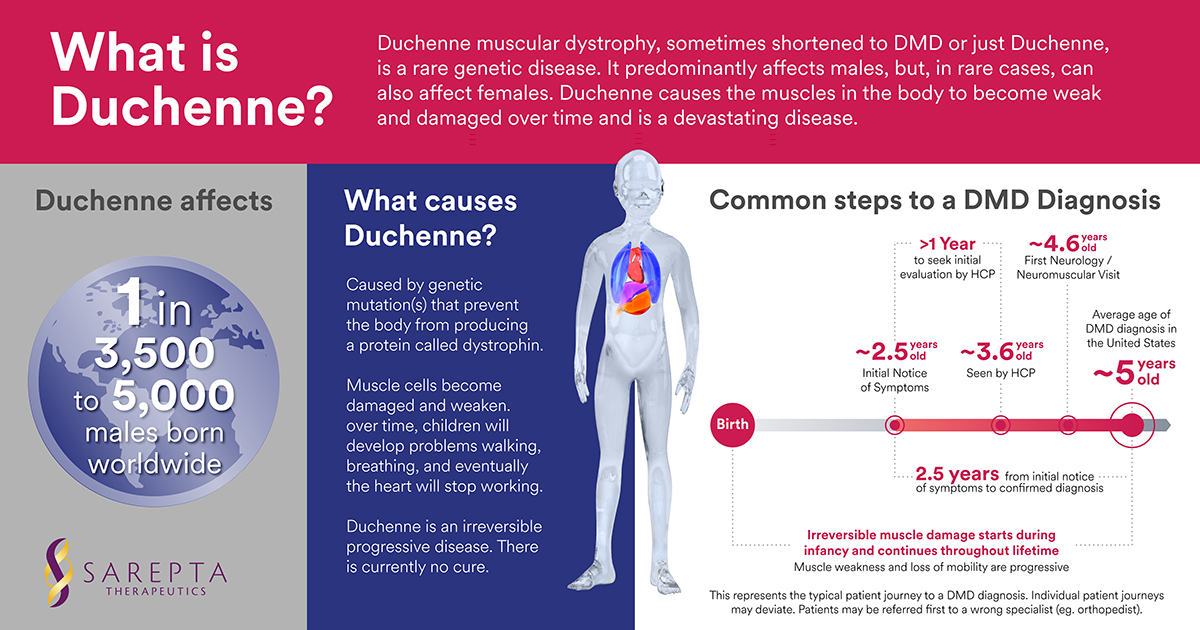 Today is World Duchenne Awareness Day. #Duchenne is a rare, genetic form of #musculardystrophy that primarily affects males, but can affect females, and can have a devastating impact individuals and families. Join us in raising awareness for #WDAD2020.