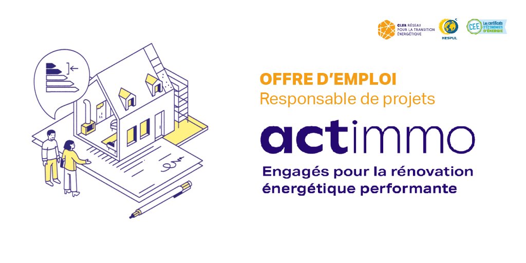 reseauCler's tweet photo. [Offre d'emploi] Vous cherchez un emploi qui a du sens ? Vous voulez intégrer une équipe dynamique, conviviale ? 
Le CLER- Réseau pour la Transition Énergétique recherche un.e Responsable de projets. Ça se passe là↩️ 
https://t.co/UstMt4BY8E https://t.co/B5qsv8LIzK