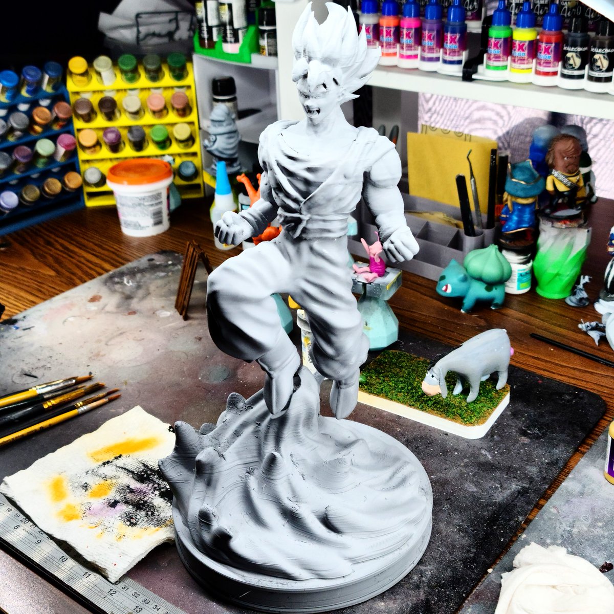 Zeeaxisprinting's tweet photo. A few #wip shots of my goku statue by @wekster2507 https://t.co/Sv6I0pZm66