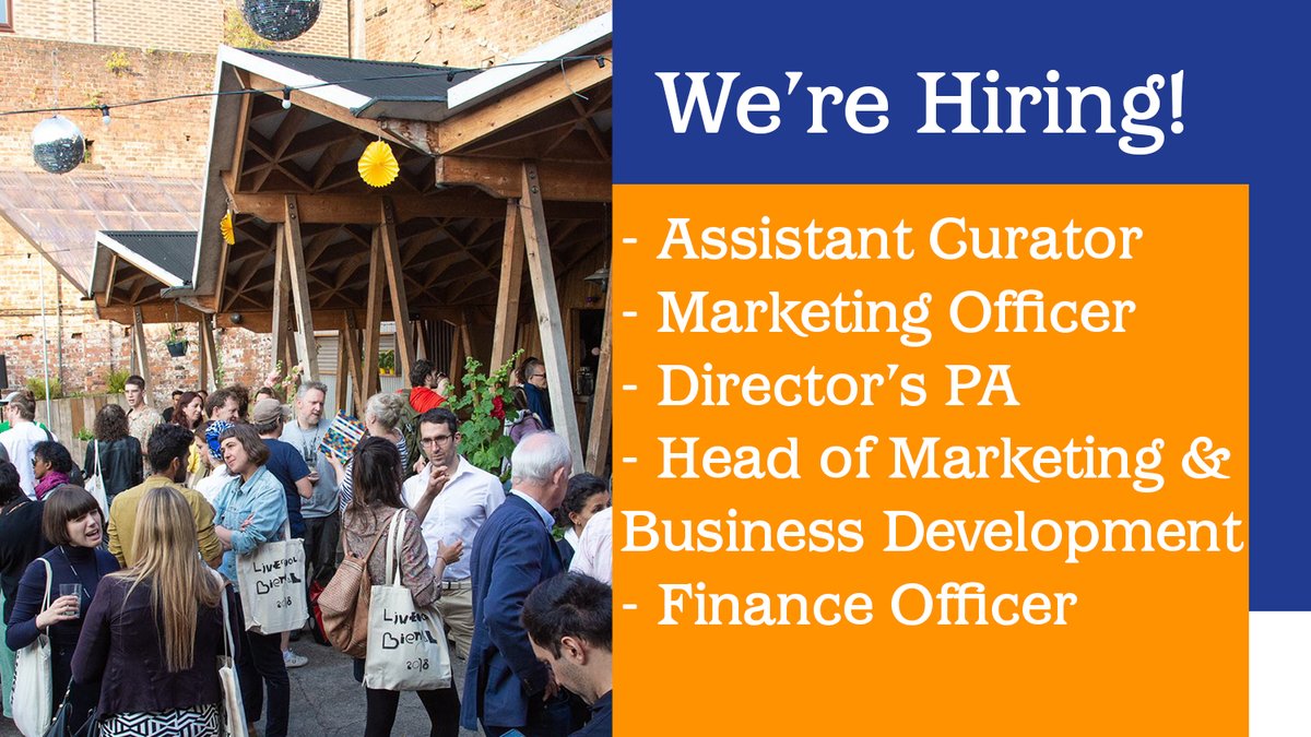 Biennial's tweet photo. 📢 New Opportunities 📢

We're looking to expand our team as we prepare for LB2021! Find out about our current vacancies here: https://t.co/CFAf58gomn https://t.co/X3TsBWqeLo