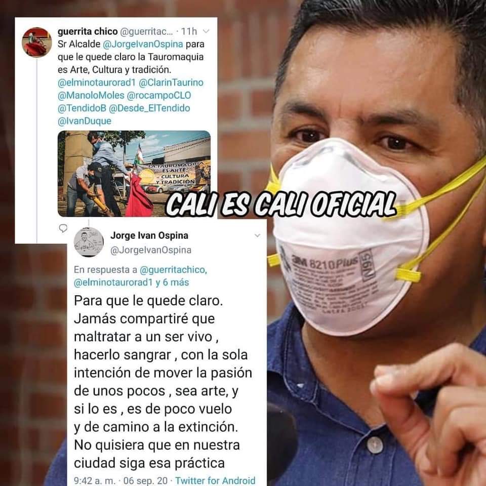 Snehider Rivas Ayala (@snehideresvalle) on Twitter photo Respaldo y apoyo 100% la decisión que ha tomado nuestro alcalde <a href="/jorgeivanospina/">Jorge Ivan Ospina</a>. la antigua <a href="/TorosenCali/">PlazadeTorosCañaveralejo</a> se debe convertir en un espacio para el encuentro de diversas manifestaciones artísticas, culturales y de variado entretenimiento.
#NoAlMaltratoAnimal
#Cultura #Cali Respaldo y apoyo 100% la decisión que ha tomado nuestro alcalde <a href="/jorgeivanospina/">Jorge Ivan Ospina</a>. la antigua <a href="/TorosenCali/">PlazadeTorosCañaveralejo</a> se debe convertir en un espacio para el encuentro de diversas manifestaciones artísticas, culturales y de variado entretenimiento.
#NoAlMaltratoAnimal
#Cultura #Cali