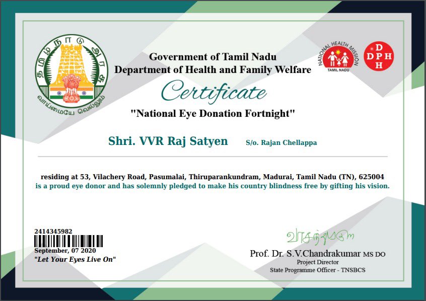 satyenaiadmk's tweet photo. முதல்வரின் கண்ணசைவுக்கே கடல் அலையாய் ஆர்ப்பரிப்போம்... 
அப்படி இருக்கையில் தமிழக மக்களின் நன்மையை கருதி முதல்வரின் முன்னுதாரண முயற்சியை பின்பற்றமலா இருப்போம்...

 நாமும் செய்வோம் கண்தானம்!

#முதல்வருக்கு_முதற்கண்_நன்றி https://t.co/I1JSphiqUb