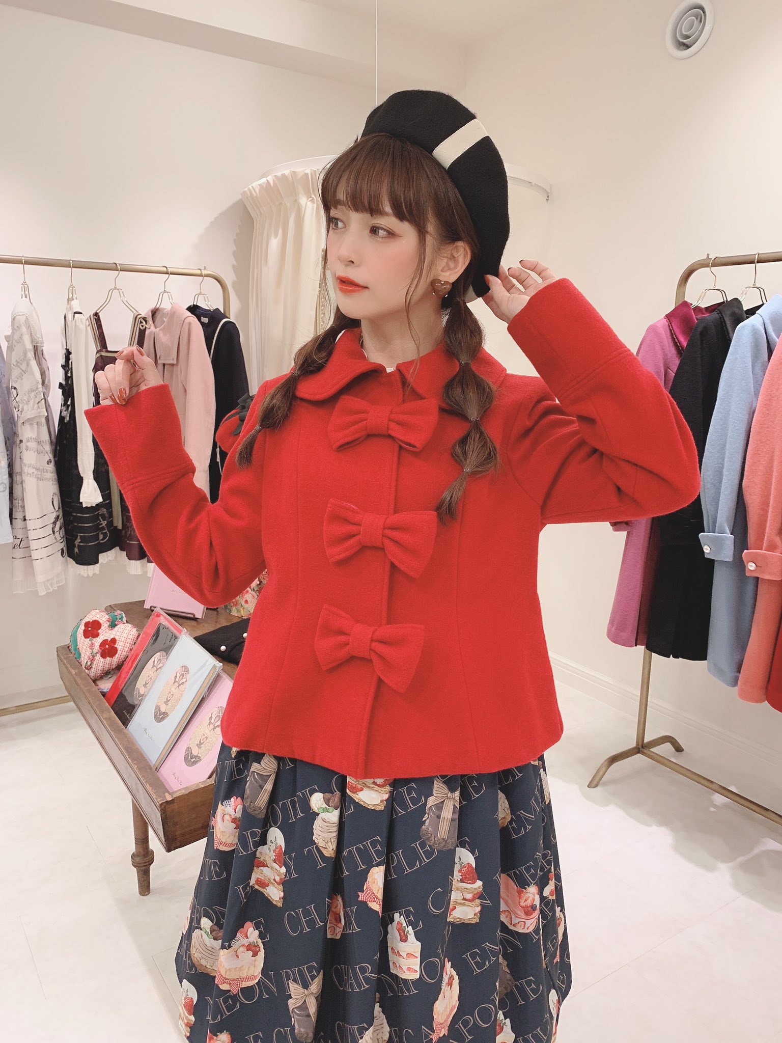 Melody Basket メロディバスケット トリプルリボンショートコート Melody Basket メロディバスケット トリプルリボンショートコート