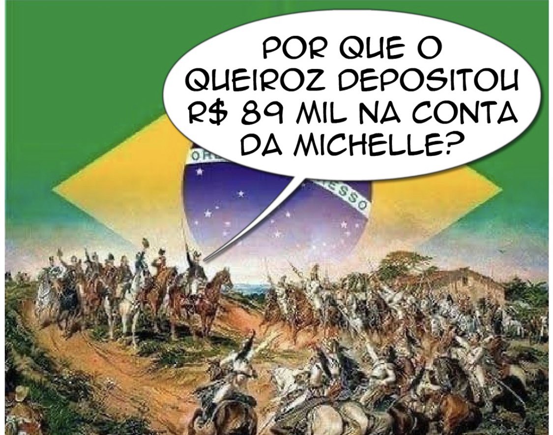 jose_simao's tweet photo. Dom Pedro levantou a espada e gritou: Porque o Queiroz depositou 89 mil na conta da Michele? @kerner_ary https://t.co/j79shZyQQR