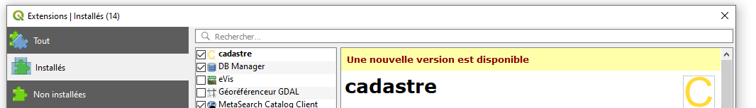 mael_reboux_ig's tweet photo. La version 1.9.0 du plugin #cadastre pour #QGIS est disponible. Elle supporte le millésime MAJIC 2020.

Merci de lire les prérequis et la note de version avant toute utilisation.
https://t.co/PKzdJpihVN https://t.co/Tks3okEYMX
