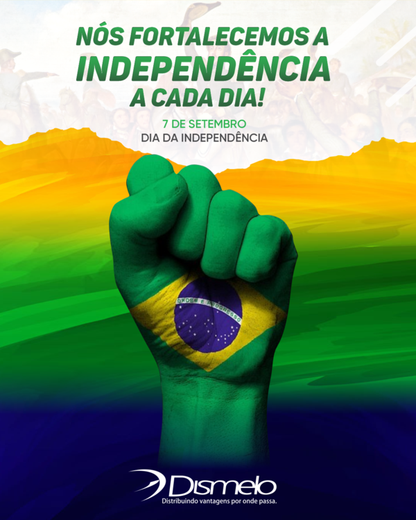 decDismelo's tweet photo. Celebramos hoje a força do povo brasileiro que conquista todo dia, desde 7 de setembro de 1822, a sua independência! Feliz Dia da Independência do Brasil. 💛💚 

#Independenciadobrasil #Dismelo #Distribuidora #Pará #Roraima #Amazonas https://t.co/JtRichuzDi