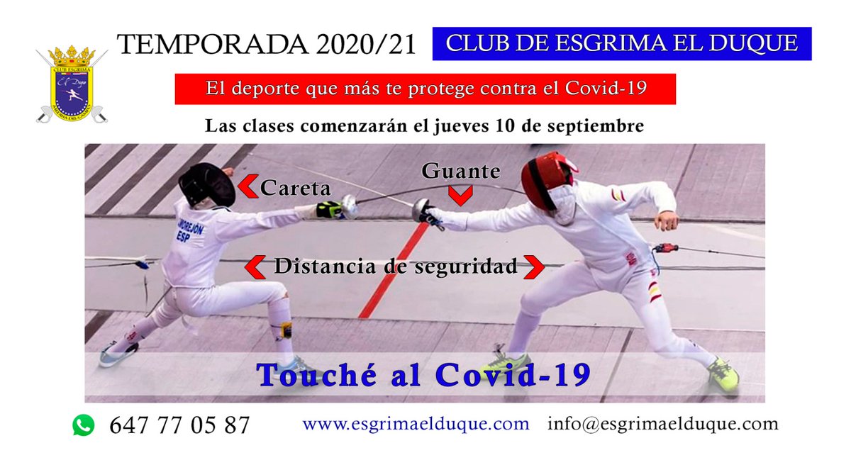 📢 Quieridos amigos , es un gran placer informarles que todas las actividades se reiniciarán a partir del 10 de septiembre !!  

 📢Destacamos que los entrenamientos se realizarán con la máxima seguridad y que, además de contar con un gran espacio exterior.