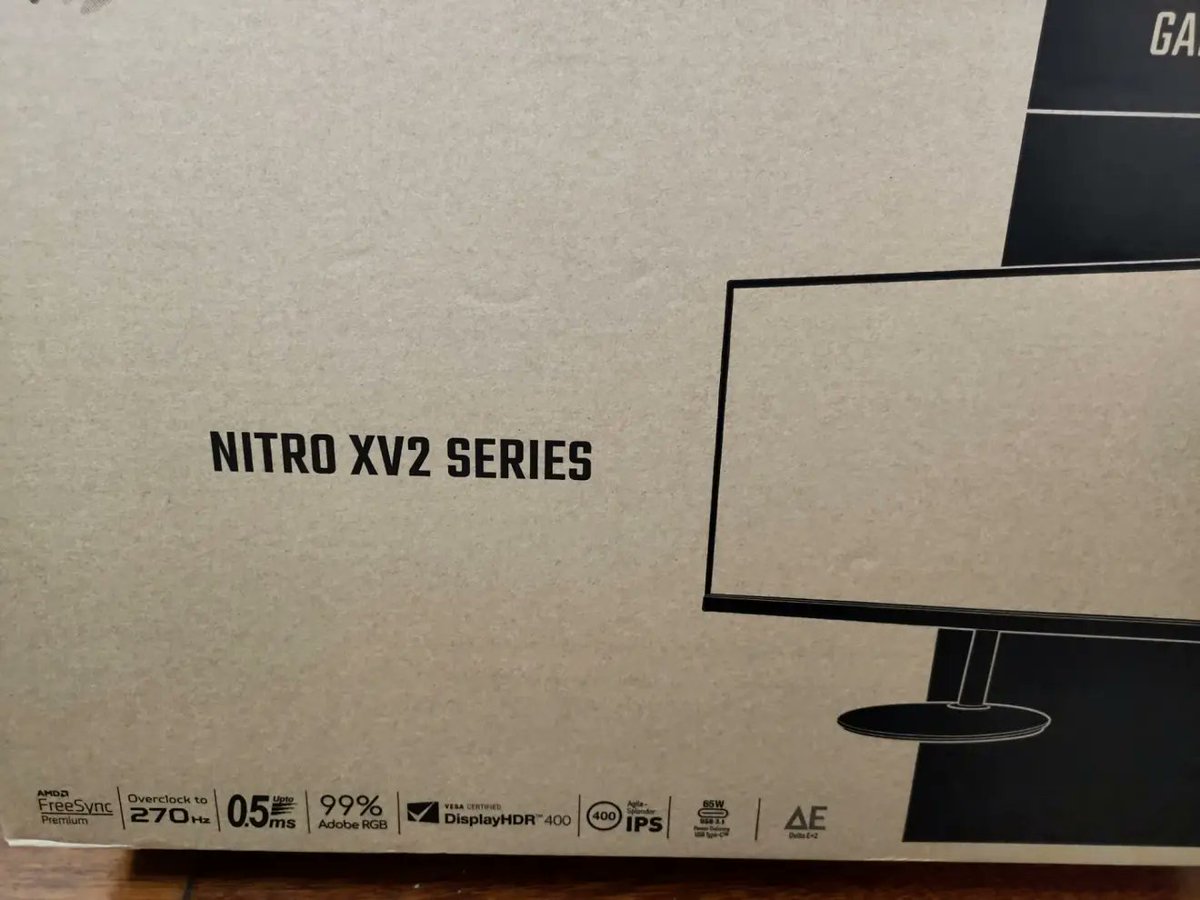 Gouki201 On Twitter Https T Co Idbpmqeiok I Found The Box Shot Of Xv272u X It Does Mark 270hz On The Box Up To 0 5ms Adobergb 99 Displayhdr 400 Agile Splendor Ips Usb Type C Pd 65w