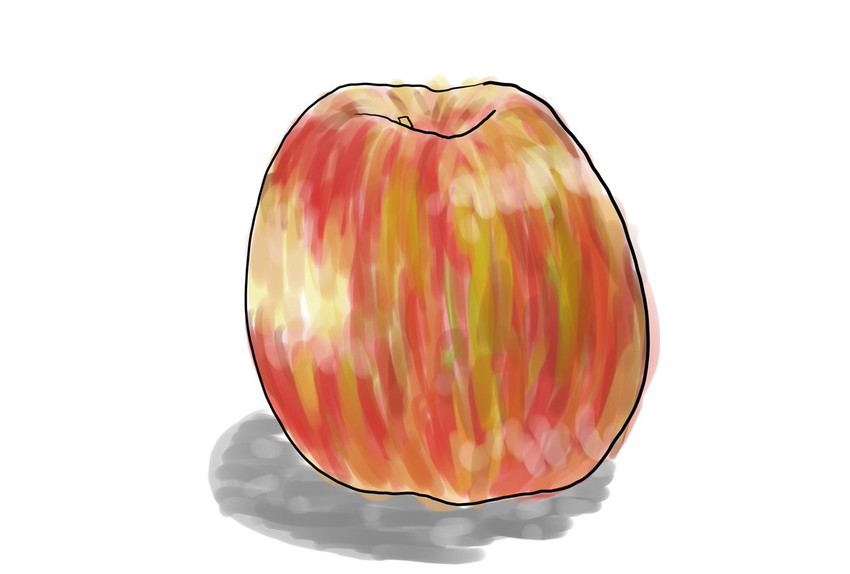 山形リンゴを描こうとした結果の何か 蜂矢のイラスト