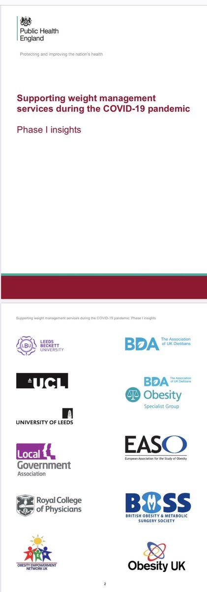 EASOobesity's tweet photo. We are pleased to share this important new @phe_uk rapid response study showIng how #weightmanagement services in England 🏴󠁧󠁢󠁥󠁮󠁧󠁿 have adapted during #COVID19, w/ guiding principles for service users, service providers and commissioners #obesity @EASOresearch
https://t.co/nxwA12uYCO https://t.co/aAxSdCRneE
