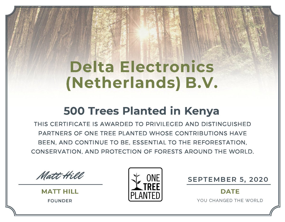 DeltaEMEA's tweet photo. Keep your promise. The DPR3000-48V 98% high #efficiency #rectifier, is deliverd to our customers, bringing the best #TelecomPower Solution and contributing therefore 500 trees!
@onetreeplanted
https://t.co/upSfC9HoOq
#sustainability #climatechange #greenplanet #onetreeplanet https://t.co/3BzZBldmxG