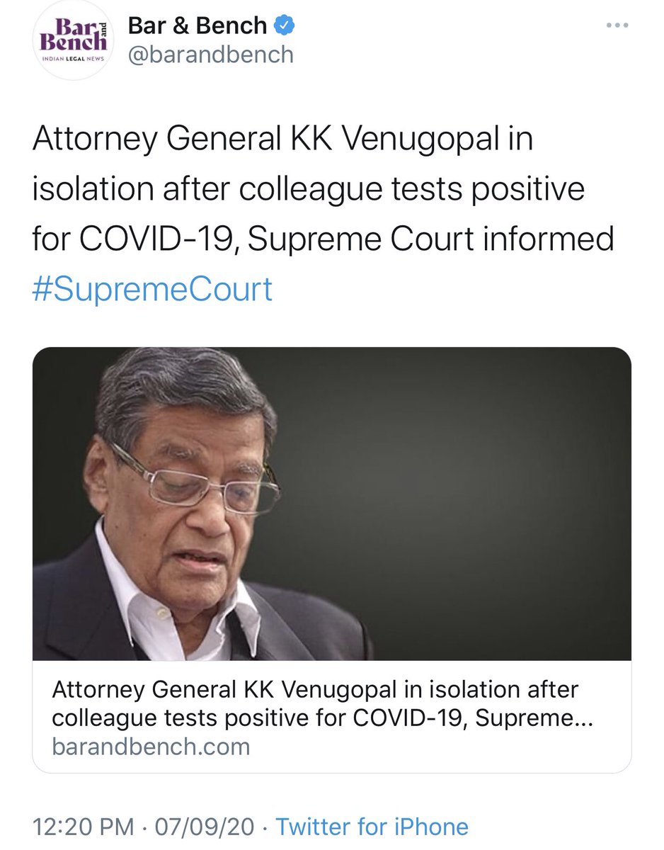 LicypriyaK's tweet photo. There is no rich or poor in Coronavirus.

There is no status in Coronavirus.

Everyone is equal in the eye of Coronavirus.

Even Hon’ble Attorney General Sir is not safe in this time.

Take proper precautions and always maintain social distancing.

We will overcome it soon. 🙏🏻 https://t.co/48ZQmLV6yD