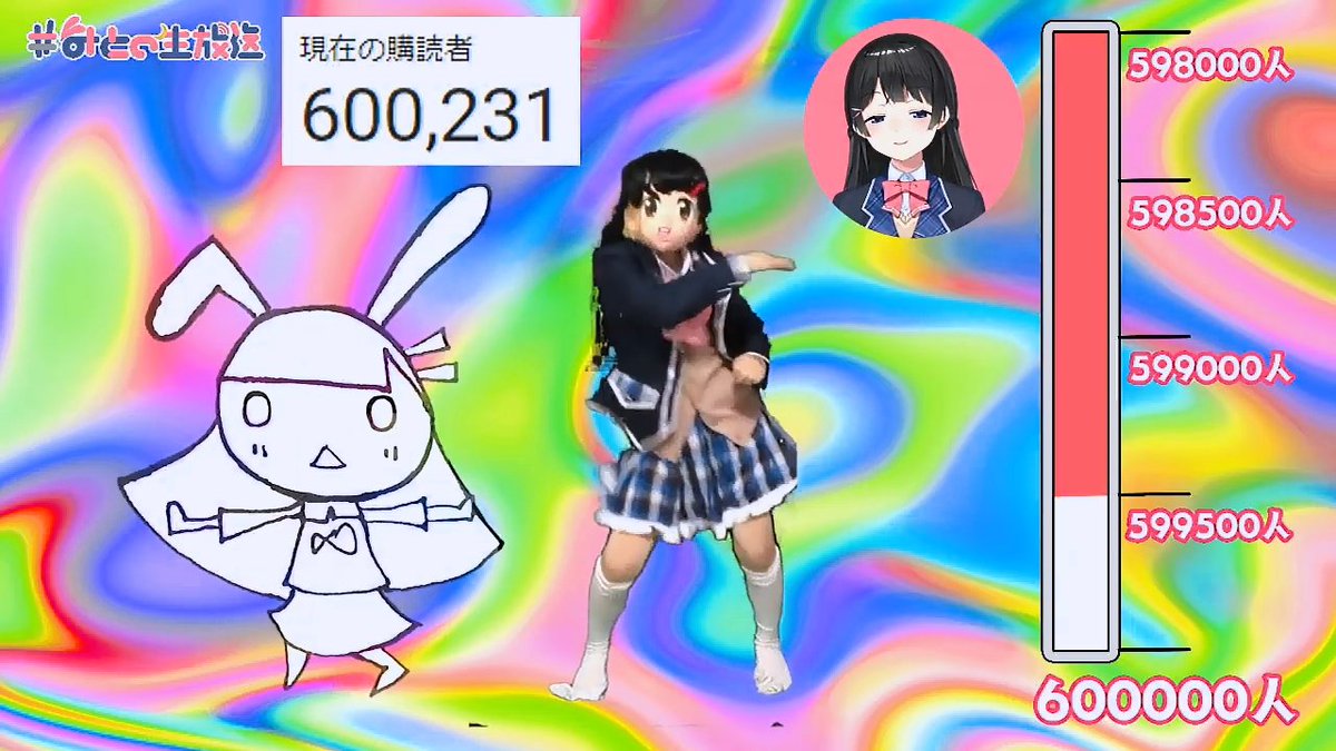 なる 今季アニメ消化がんばる とりま 委員長 60万人おめでとう 画面意味不明だがw 月ノ美兎 みとの生放送
