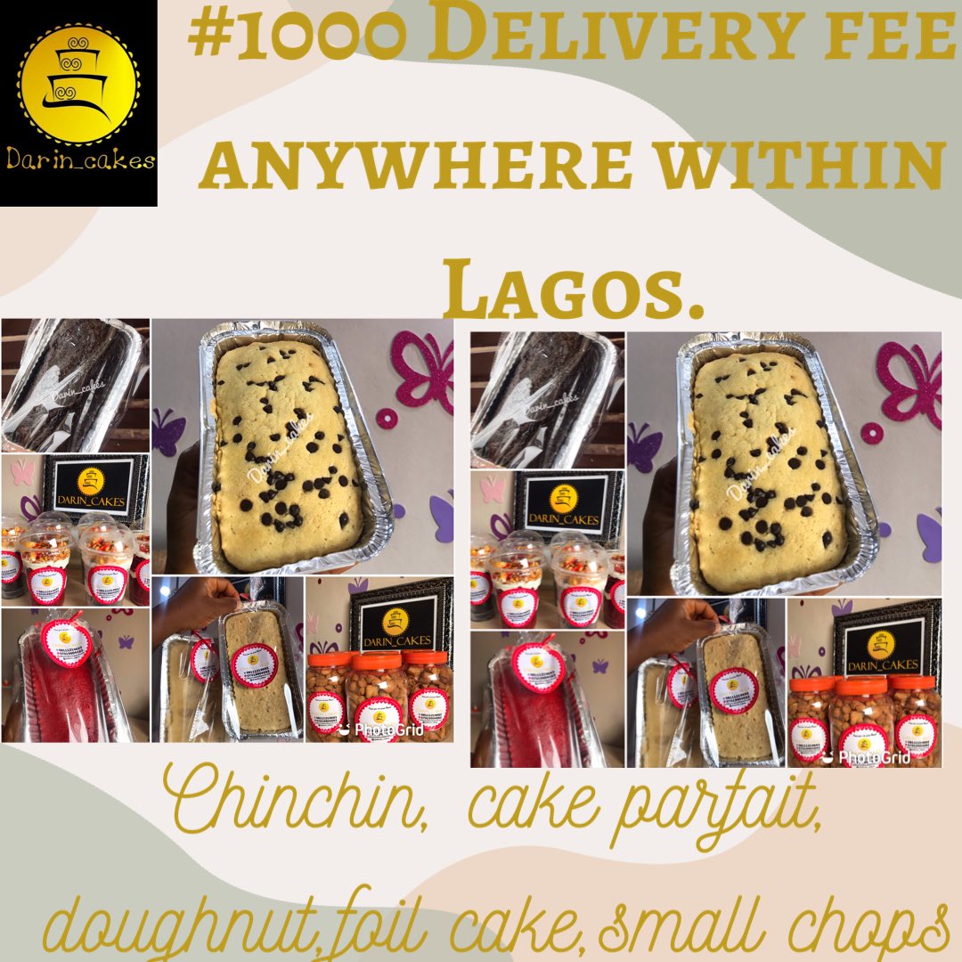 darin_cakes's tweet photo. #1000 Delivery Anywhere within Lagos!
Available On Thursday(10th), Friday(11th) and Monday(14th) ,Tuesday(15th).

Please kindly send a DM to place your orders or WhatsApp-07019904593
Call: 08111219693
IG: @darin_cakes
Please RETWEET AND PATRONIZE 🙏 https://t.co/yLAJa0O280