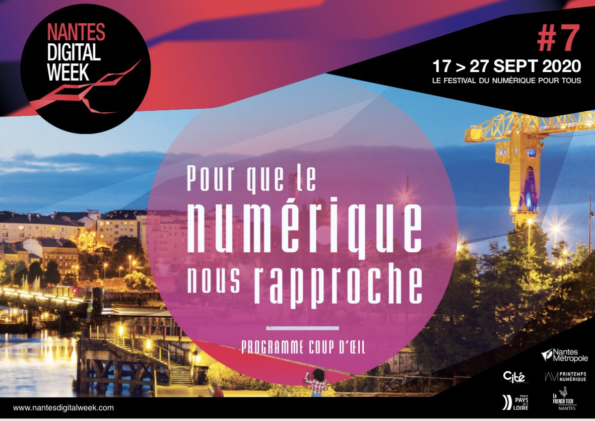 franckytrichet's tweet image. La Nantes Digital Week revient du 17 au 27 septembre avec un seul mot d’ordre : « pour que le numérique nous rapproche » ! Une édition qui réaffirme notre ambition nantaise de cultiver un numérique durable et solidaire ! nantesdigitalweek.com/webzine/ #NantesDigitalW