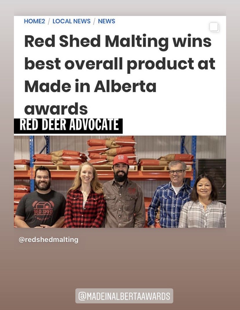 DavecCheetham's tweet photo. Congratulations Red Shed Malting and Hamill farms!!!!  Well deserved award. @redshedmalting https://t.co/UOipswfIDv