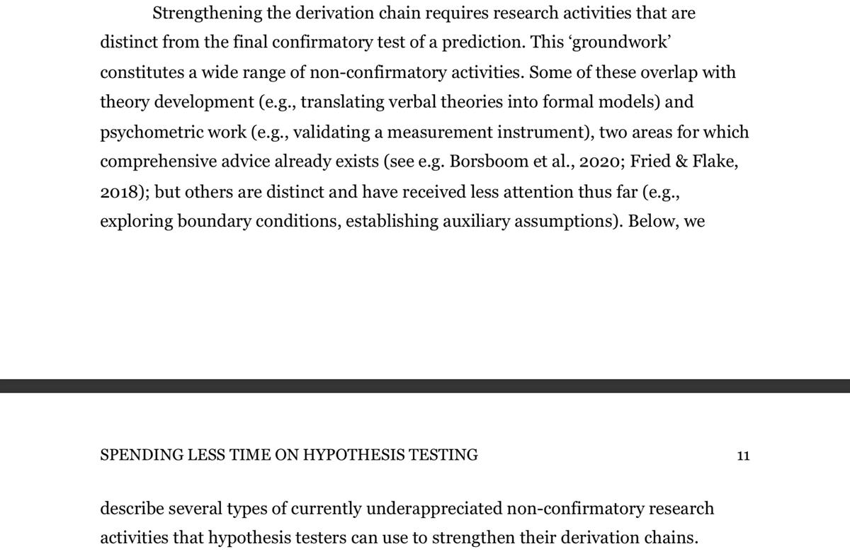 The core message of our paper: Instead of jumping to premature tests, let's build that background knowledge.How? We think it requires a bunch of "non-confirmatory" research methods that we've been neglecting: e.g., purely descriptive research or exploratory experimentation.