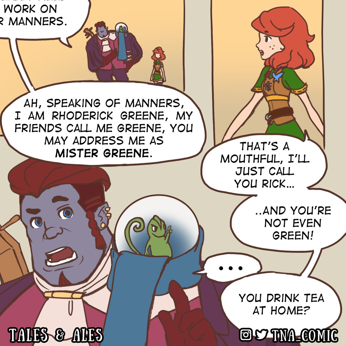 She has a point.

Read the comic as how we intended at Webtoons, link in our profile.

#comics #comic #comicart #webcomic #dnd #dungeonsanddragons #webtoon #fantasy #fantasyart #story #art #amber #redhead #cat #cats #felis #tapas #tapastic #dndmemes #ogre #bard #raygun