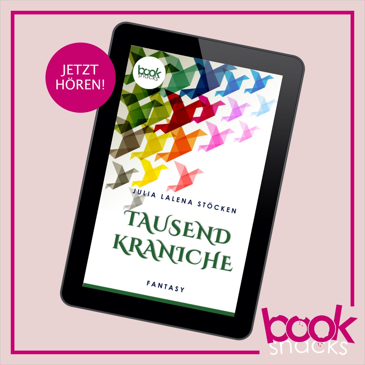 booksnacker's tweet photo. Tausend Kraniche muss er falten, damit sich sein Wunsch erfüllt – ein Wunsch, der sein ganzes Leben verändern wird. Den wunderbaren #booksnack von gibt's in unserem #Podcast auf die Ohren 🎧 #Kurzgeschichte

Spotify:
➡️ https://t.co/3zSpw5OUbL

iTunes:
➡️… https://t.co/YTqay4ayJs