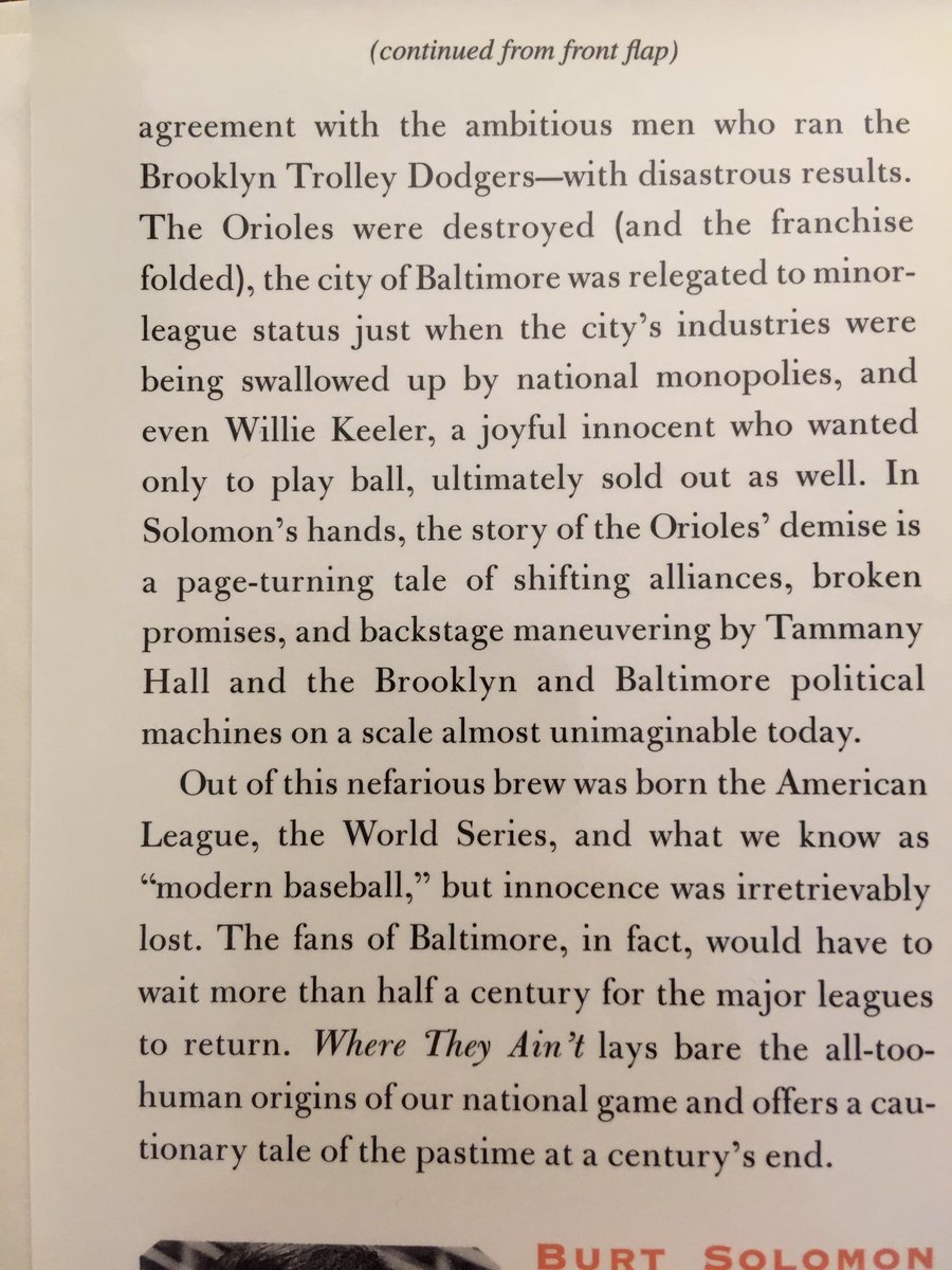 Suggestion for September 7 ... Where They Ain’t: The Fabled Life and Untimely Death of the Original Baltimore Orioles, the Team that Gave Birth to Modern Baseball (1999) by Burt Solomon.