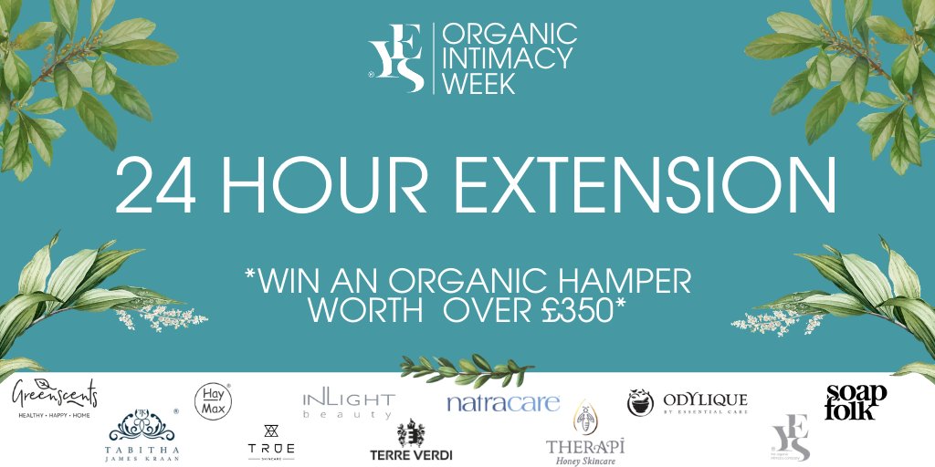 theyesyesco's tweet photo. To celebrate #OrganicBeautyAndWellbeingWeek we're offering 24 hour extension on entries! To enter, join the YES mailing list https://t.co/kclGZ8C2Va, Like this post, Tag a friend, and follow all of the brands tagged! #competition #obww #organicseptember https://t.co/W1gnjmznAH