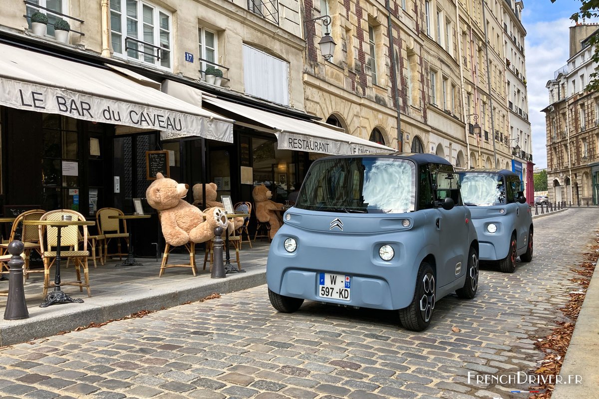 french_driver's tweet photo. #Essai nouvelle #CitroënAmi : que vaut la micro-citadine électrique à 6000 € ? 🚗⚡️ 
➡️ https://t.co/XrGOMmhuvP #FrenchDriver #AmiAimeParis #ËlectricForAll #InspiredbyFans https://t.co/Gdl2UNTx7E
