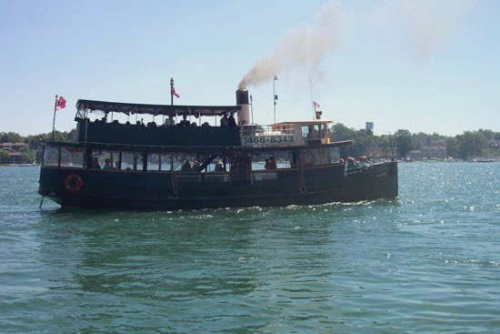 Using the original 1895 Doty steam engine powered by wood burning boiler, the new “SS PUMPER” operated as a tourist vessel on the Niagara River until around 2004 when it came to rest on the Rideau River near Kars, On.